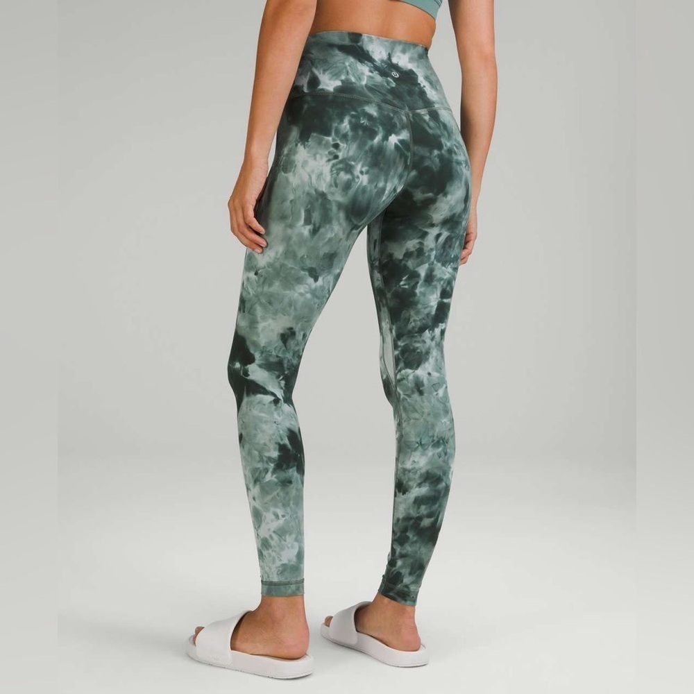 lululemon athletica Green Tie-Dye Leggings (508)